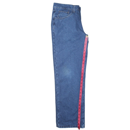 Lee Men's Blue Relaxed Fit Straight Leg Denim Jeans 33x30