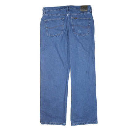 Lee Men's Blue Relaxed Fit Straight Leg Denim Jeans 33x30