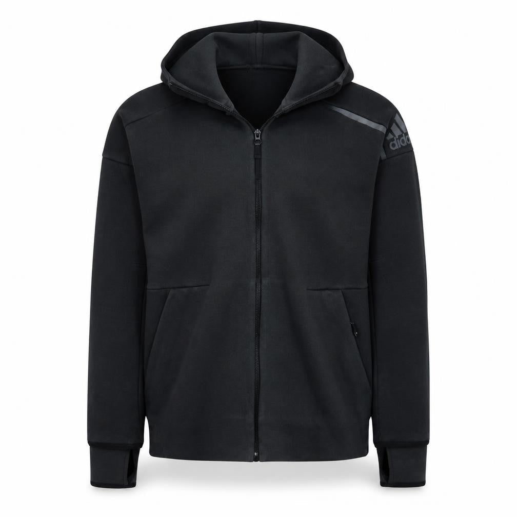 Adidas Men's Black Full Zip Hoodie Size S Gym Training Sweater