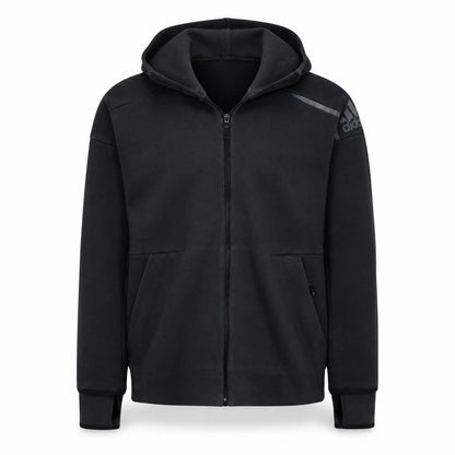 Adidas Men's Black Full Zip Hoodie Size S Gym Training Sweater