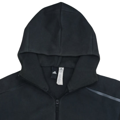 Adidas Men's Black Full Zip Hoodie Size S Gym Training Sweater