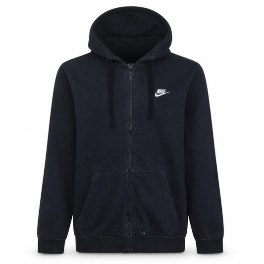 Nike Men's Black Full Zip Hoodie Small Cotton Fleece