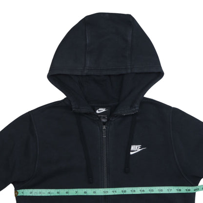Nike Men's Black Full Zip Hoodie Small Cotton Fleece