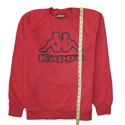 Kappa Mens Red Logo Pullover Sweatshirt Medium Crew Neck