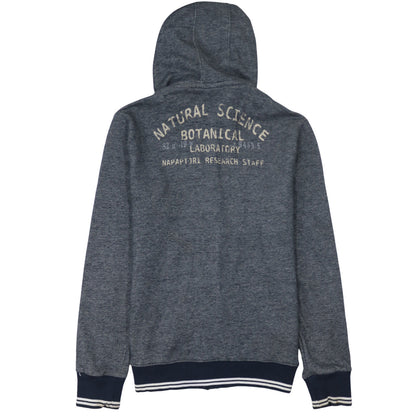 Napapijri Men's Grey Full Zip Hoodie XL Logo Outdoor Style