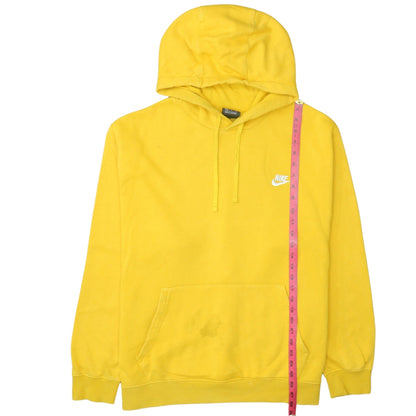 Nike Mens Yellow Pullover Hoodie XL Regular Fit Cotton Blend