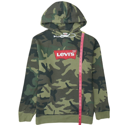 Levi's Men's Green Camouflage Pullover Hoodie XL Army Style