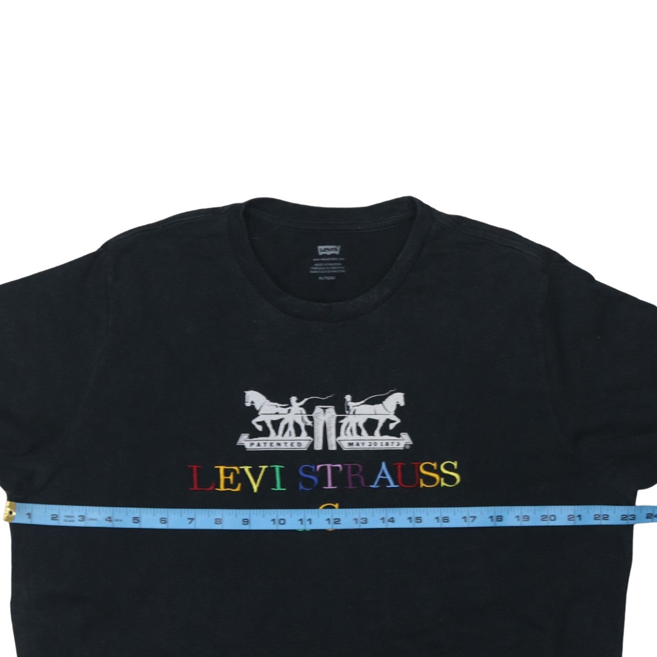 Levi's Men Black XL Graphic Logo Embroidered Cotton T-Shirt