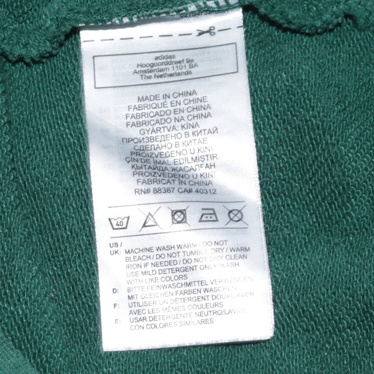 Adidas Men's Green Celtic FC Pullover Hoodie Size S