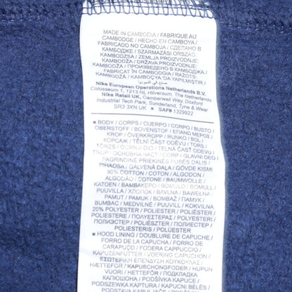 Nike Men’s Blue Pullover Hoodie M Logo Sportswear Fleece