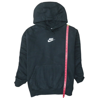 Nike Men's Black Pullover Hoodie Large Logo Fleece Sweatshirt