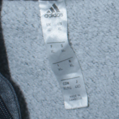 Adidas Men's Grey XL Pullover Hoodie Cotton Blend Athletic Style