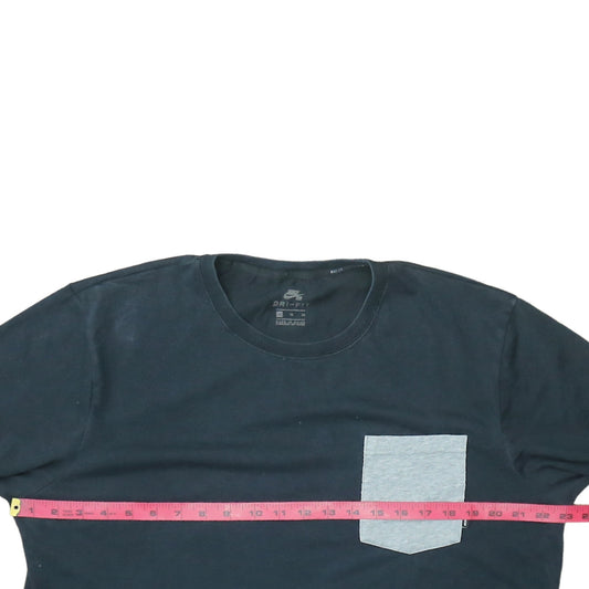 Nike Men’s Black Dri-FIT XL Short Sleeve Colourblock Pocket T-Shirt