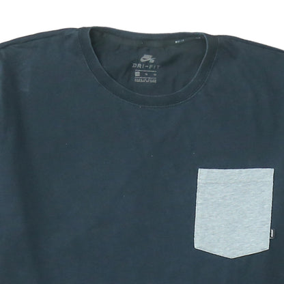 Nike Men’s Black Dri-FIT XL Short Sleeve Colourblock Pocket T-Shirt