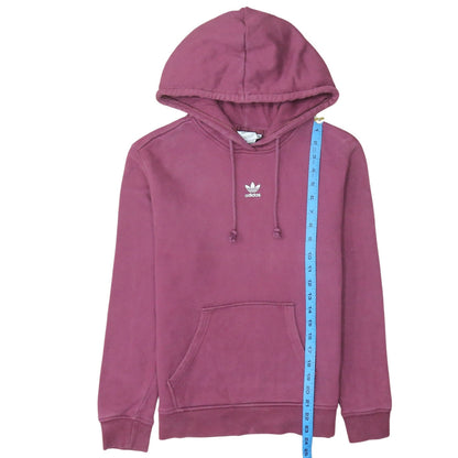 Adidas Womens Burgundy Hoodie UK 8 Pullover Cotton Casual Sweatshirt
