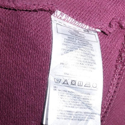 Adidas Womens Burgundy Hoodie UK 8 Pullover Cotton Casual Sweatshirt