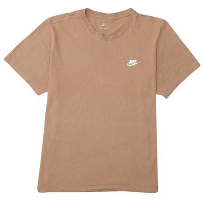 Nike Men's Beige Cotton Crew Neck Short Sleeve T-Shirt Size M
