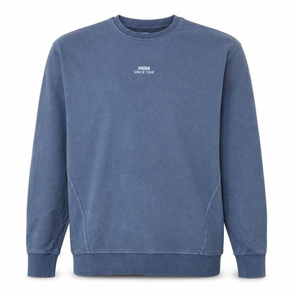 Puma Men's Blue Crew Neck Sweatshirt Size S Pullover Logo