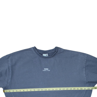 Puma Men's Blue Crew Neck Sweatshirt Size S Pullover Logo