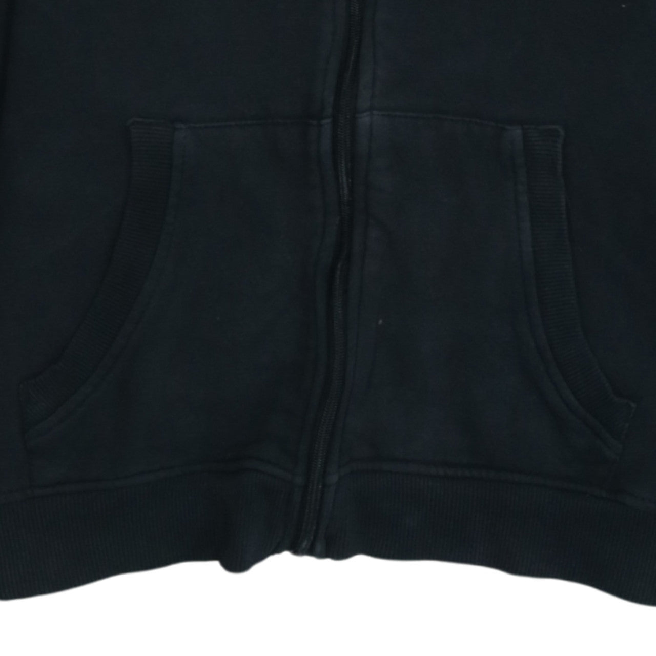 Champion Boys Black Full Zip Hoodie Size L Cotton Blend Drawstring
