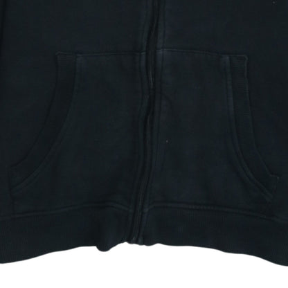 Champion Boys Black Full Zip Hoodie Size L Cotton Blend Drawstring