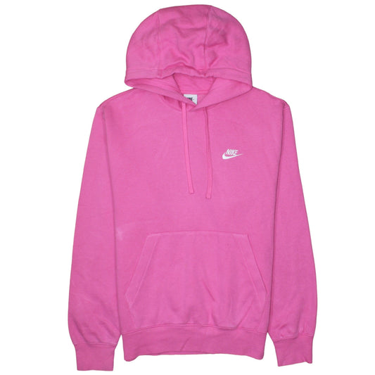 Nike Womens Pink Pullover Hoodie Small Cotton Blend Casual
