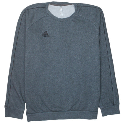 Adidas Men’s Grey Crew Neck Fleece Sweatshirt L Regular Fit
