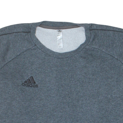 Adidas Men’s Grey Crew Neck Fleece Sweatshirt L Regular Fit