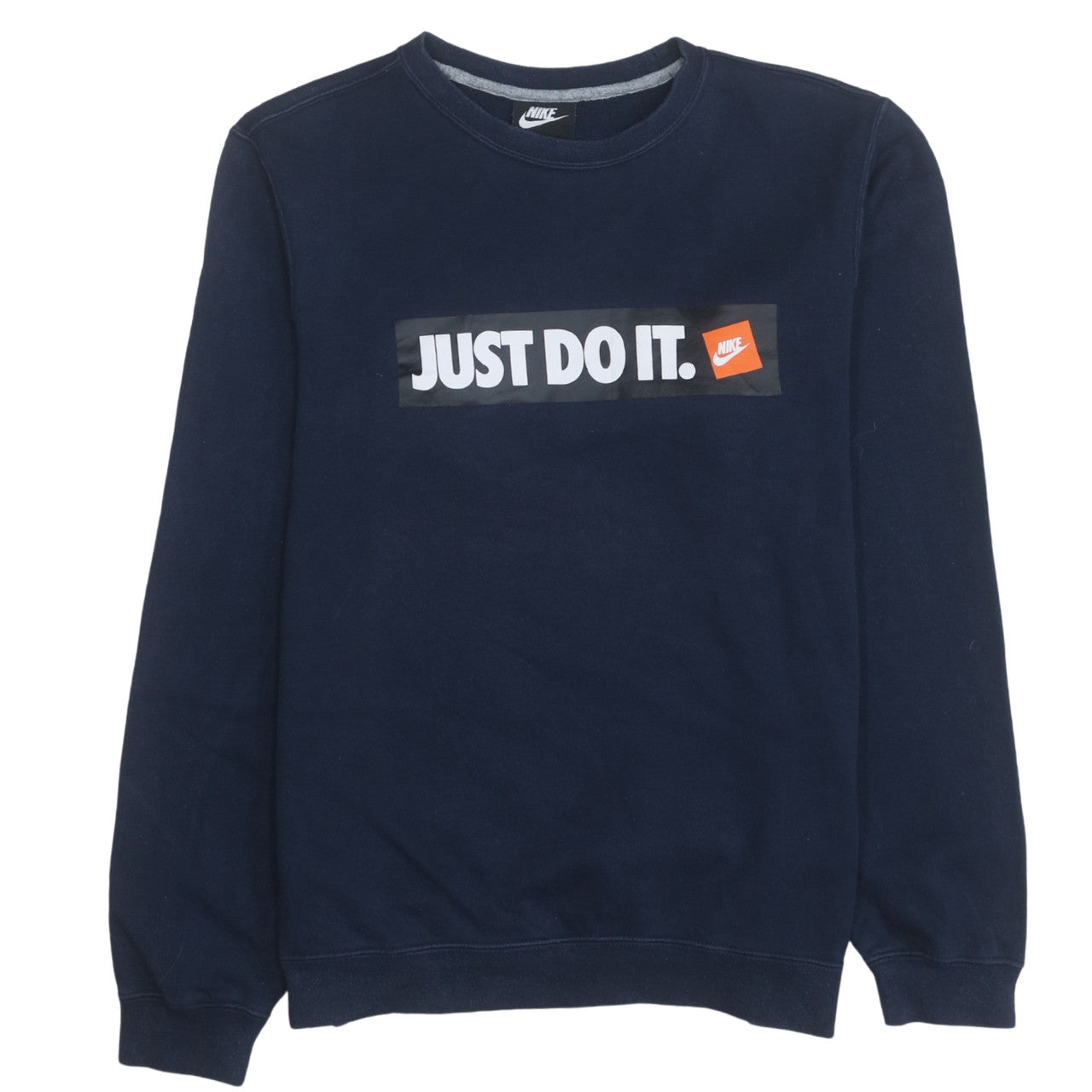 Nike Men's Blue Just Do It Crew Neck Pullover Sweatshirt Size S