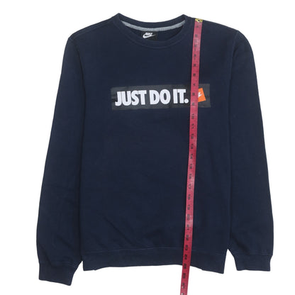 Nike Men's Blue Just Do It Crew Neck Pullover Sweatshirt Size S