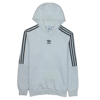 Adidas Men’s White Pullover Hoodie Small Regular Fit Fleece