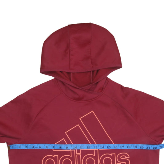 Adidas Womens Burgundy XL Pullover Hoodie Sweatshirt