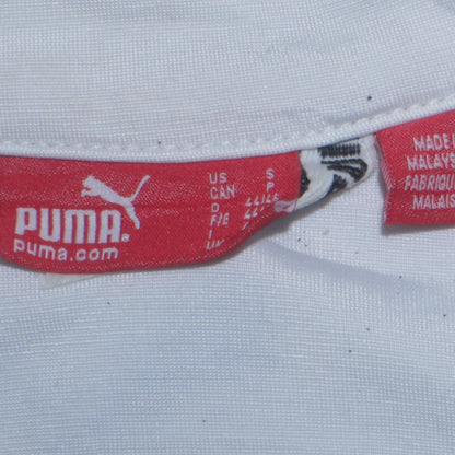 Puma Men's White Full Zip Sports Sweatshirt Small