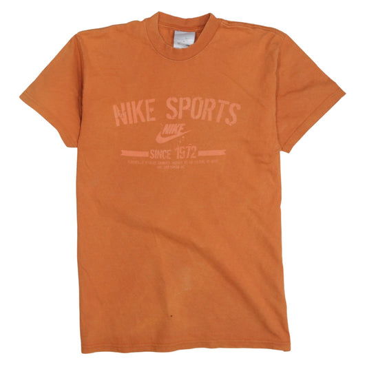 Nike Men's Orange Sports Graphic Short Sleeve T-Shirt Size S
