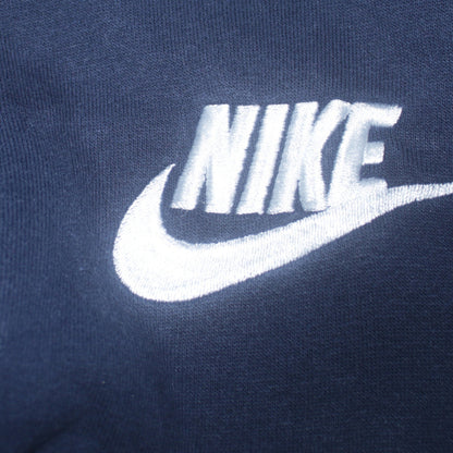 Nike Boys Navy Blue Full Zip Hoodie Sweatshirt Size M Cotton Blend