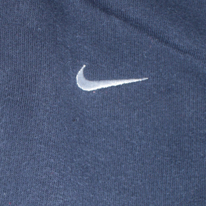 Nike Men Blue Pullover Hoodie Embroidered Logo Fleece Size M