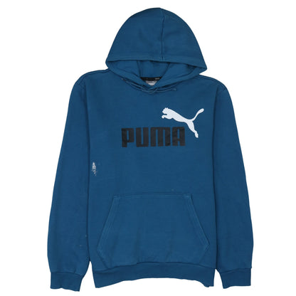 Puma Men’s Blue Pullover Hoodie Medium Fleece Sportswear