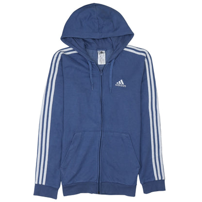 Adidas Men's Blue Full Zip Hoodie Size M Sportswear