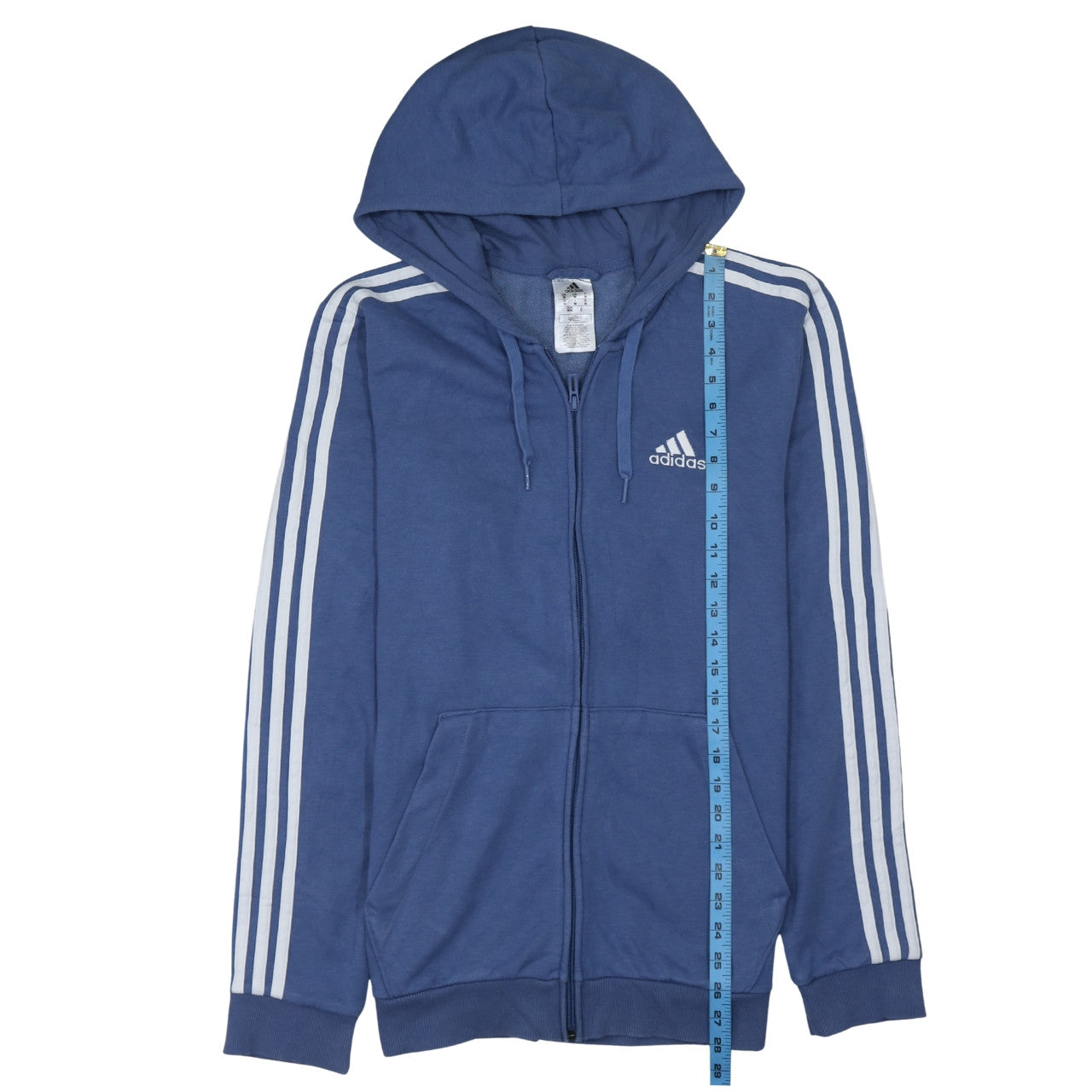 Adidas Men's Blue Full Zip Hoodie Size M Sportswear