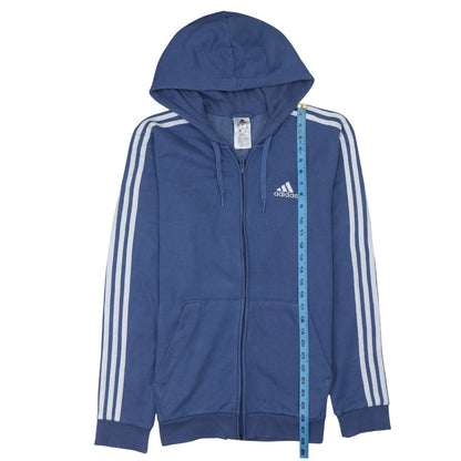Adidas Men's Blue Full Zip Hoodie Size M Sportswear