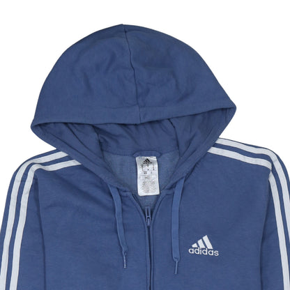Adidas Men's Blue Full Zip Hoodie Size M Sportswear