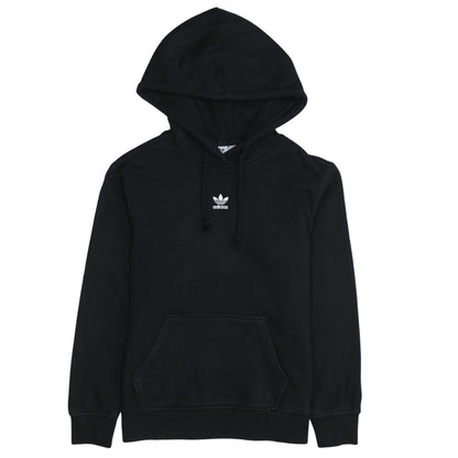 Adidas Womens Black Pullover Hoodie Size 6 Lightweight Cotton Casual