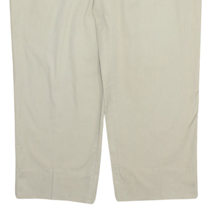 Fila Women Beige Pleated Chino Trousers Size 16 L