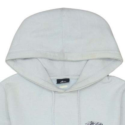 Stussy Men’s White XS Pullover Hoodie with Logo Print