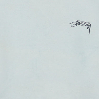 Stussy Men’s White XS Pullover Hoodie with Logo Print