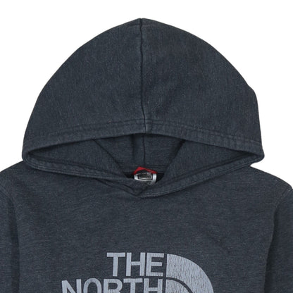 The North Face Boys Grey Pullover Hoodie XL Cotton Blend Logo Casual