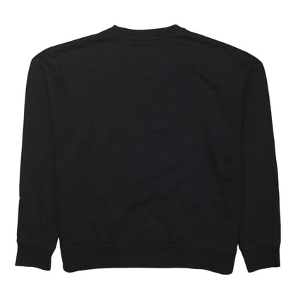 Disney Womens Black Glitter Logo Pullover Sweatshirt Size M
