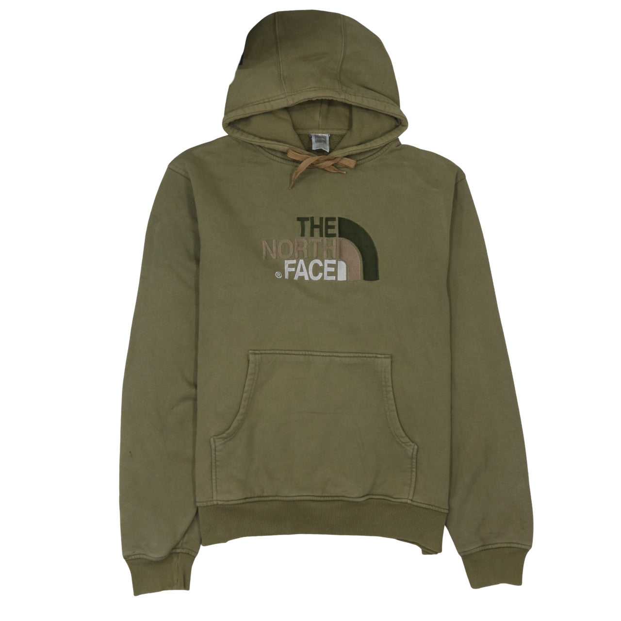 The North Face Men's Green Pullover Hoodie XL Cotton Embroidered Logo
