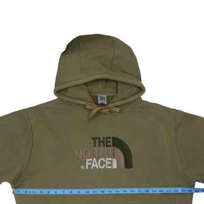 The North Face Men's Green Pullover Hoodie XL Cotton Embroidered Logo