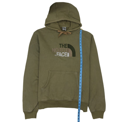 The North Face Men's Green Pullover Hoodie XL Cotton Embroidered Logo